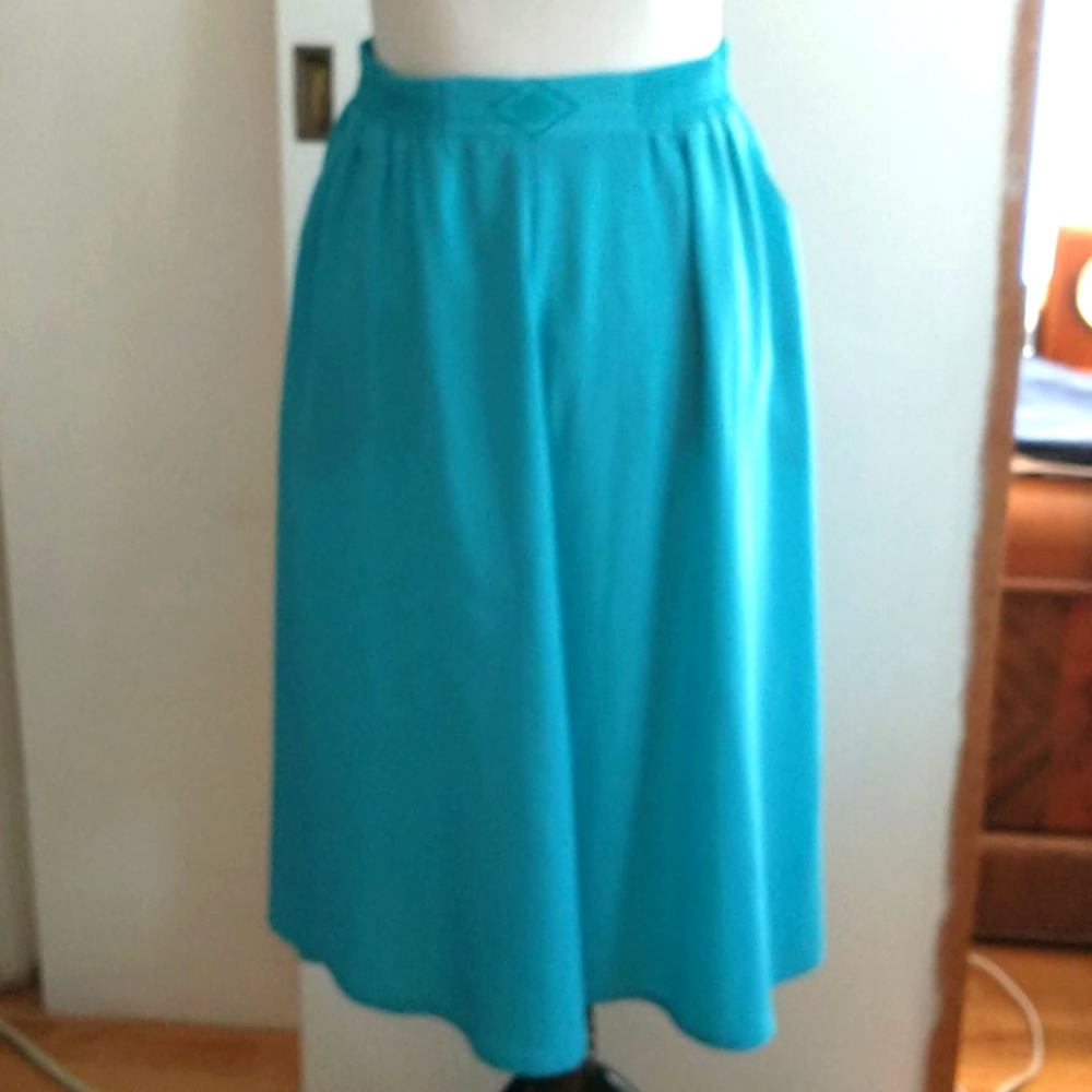Vintage Blue Teal Skirt